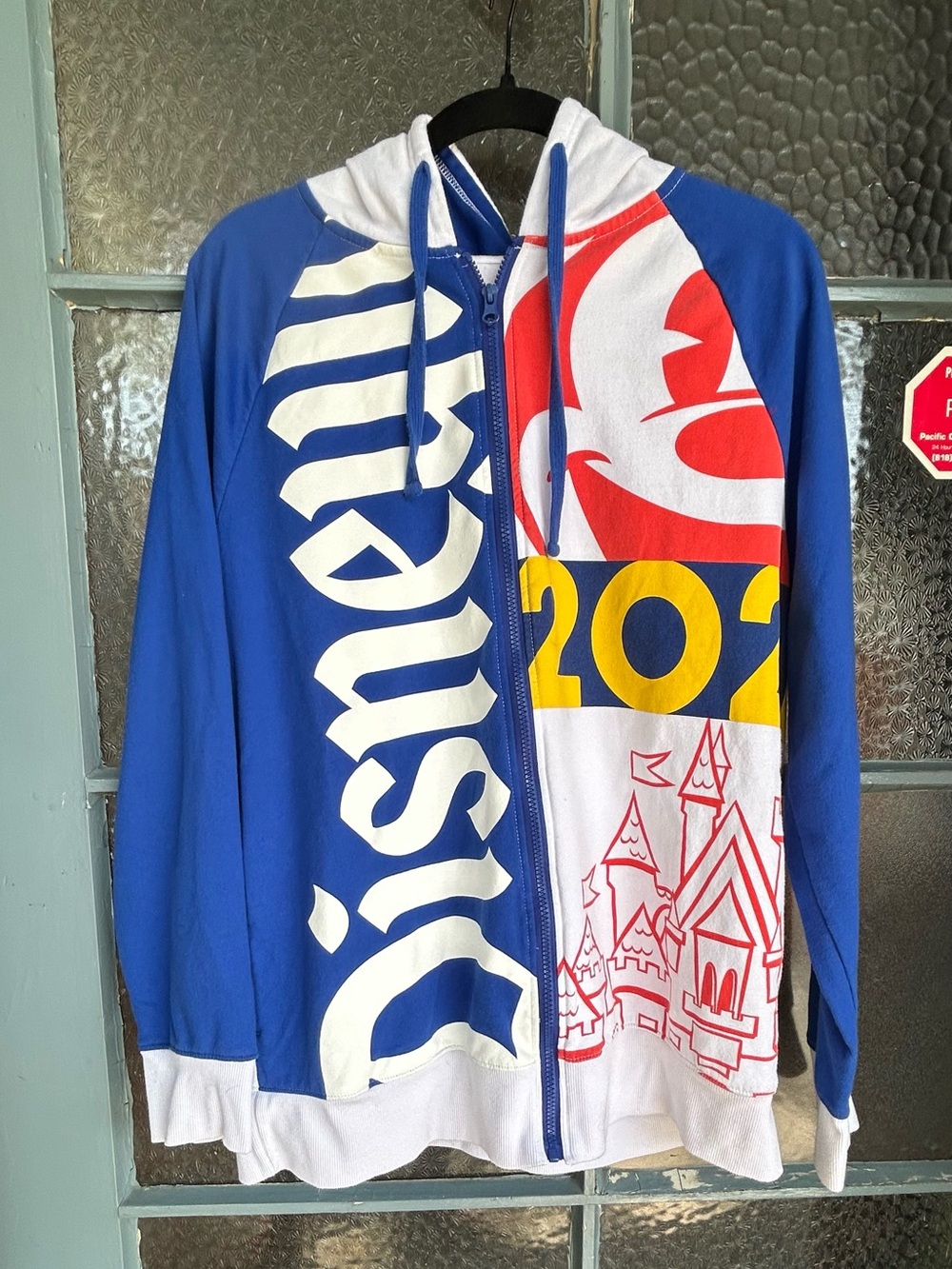 Disneyland Resort 2021 Mickey Castle Colorblock Full Zip Hoodie Adult L